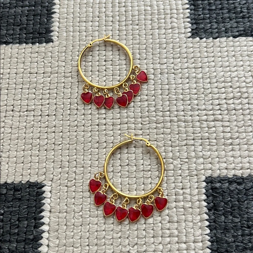 Frasier Sterling Cabana Heart Dangling Earrings